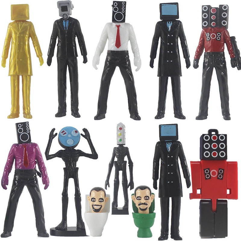 Skibidi โมเดลตุ๊กตาฟิกเกอร์ผู้ชาย TV Man Monitor Man ของเล่นสะสม สําหรับเด็ก