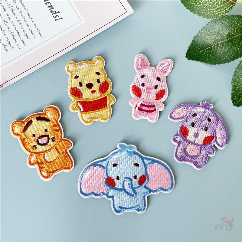 ♥ แผ่นสติกเกอร์ ลายการ์ตูน Winnie Piglet Eeyore Tigger Dumbo สําหรับติดตกแต่ง ♥ แผ่นแพทช์รีดติดเสื้อ