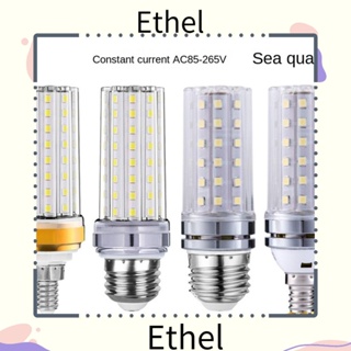 Ethel1 หลอดไฟ LED E14 E27 แสงสีขาว ไม่กระพริบ โคมไฟระย้า 12W 16W 20W 24W แสงสีขาว เทียนประหยัดพลังงาน แขวนเพดาน