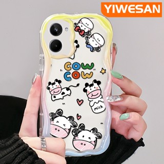 เคสโทรศัพท์มือถือ ซิลิกาเจลใส กันกระแทก ลายการ์ตูนวัว สําหรับ Realme 10