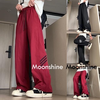 Moon  กางเกงขายาว คาร์โก้ กางเกง เชือกอเมริกันคลาสิค Cargo pants 2023 NEW Chic fashion Comfortable ทันสมัย A20M0A0 36Z230909