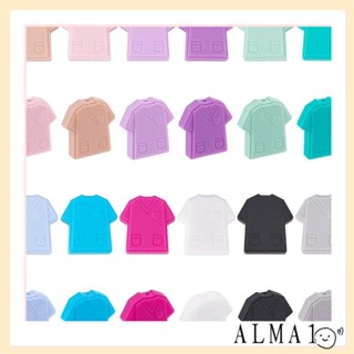 Alma จี้ลูกปัดซิลิโคน 26x26.5x8 มม. 10 สี สําหรับทําเสื้อผ้าพยาบาล