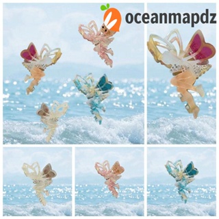 Oceanmapdz กิ๊บติดผม รูปปีกผีเสื้อ ประดับเพชรเทียม เข้ากับทุกการแต่งกาย แฟชั่นแฟรี่