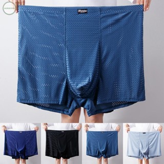 GORGEOUS~Big and Tall Mens Underwear Boxer Briefs Mesh Shorts Panties with Bulge Support