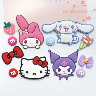 Malcolm กิ๊บติดผม รูปตุ๊กตา Kuromi Cinnamoroll 3D DIY สําหรับตกแต่งเครื่องประดับ 5 ชิ้น