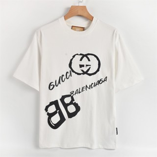 Ba-len99ga ใหม่ เสื้อยืดคอกลม แขนสั้น พิมพ์ลายโลโก้ตัวอักษร สวยงาม อเนกประสงค์ แฟชั่นฤดูร้อน ฤดูใบไม้ผลิ สําหรับผู้ชาย และผู้หญิง Dktytt