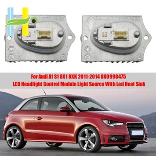 2 ชิ้น 8X0998475 โมดูลควบคุมไฟหน้า Led พร้อมฮีทซิงค์ Led สําหรับ Audi A1 S1 8X1 8XK 2011-2014