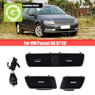 อะไหล่ช่องระบายอากาศเครื่องปรับอากาศรถยนต์ สีดํา สําหรับ VW Passat B6 B7 CC R36 3AB 819 701 A 3AB 819 702 A 3AD 819 728 A