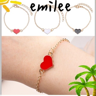 EMILEE เครื่องประดับ สร้อยข้อมือ กําไลข้อมือ จี้รูปหัวใจ แฟชั่นสําหรับผู้หญิง