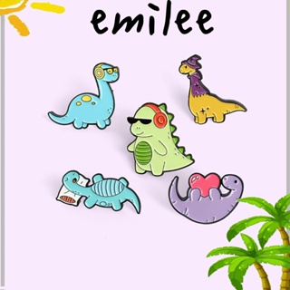 EMILEE เข็มกลัด รูปไดโนเสาร์น่ารัก เครื่องประดับ สําหรับของขวัญนักเรียน