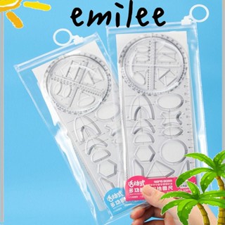 EMILEE ไม้บรรทัด เครื่องมือการเรียนรู้ เครื่องเขียน ของขวัญ โรตารี่ สร้างสรรค์ สําหรับนักเรียน