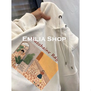 EMILIA SHOP  เสื้อผ้าผู้ญิง แขนยาว เสื้อฮู้ด  สวยงาม Beautiful fashion High quality A28J0X6 36Z230909