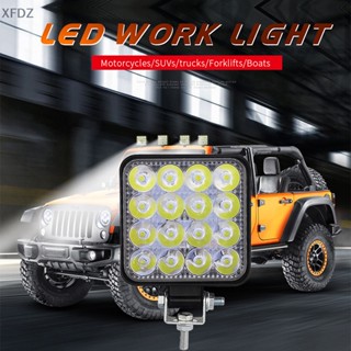 [XFDZ] โคมไฟสปอตไลท์ LED 48W 12V 24V ทรงสี่เหลี่ยม สําหรับรถยนต์ รถบรรทุก SUV
  Fd