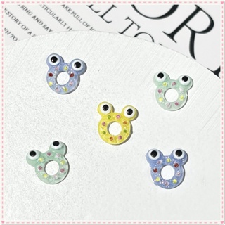 50pcs Nail Art Cartoon Donut Frog Shape Series Jewelry Colorful Hollow Little Frog Eyes Ice Transparent Resin Nail Decoration Manicure Tool For Nail Shop JOYFEEL