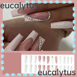 Eucalytus1 เล็บปลอม รูปตัว T แบบเต็มรูปแบบ DIY สําหรับตกแต่งเล็บ