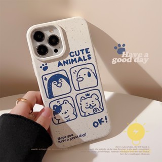 For เคสไอโฟน 14 Pro Max [Cute Penguin Cat Puppy Simple] เคส Phone Case For iPhone 14 Pro Max Plus 13 12 Mini 11 X XS Max XR SE 8 7 For เคสไอโฟน11 Ins Korean Style Retro Classic Couple Shockproof Protective TPU Cover Shell