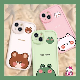 เคสโทรศัพท์มือถือแบบนิ่ม ลายการ์ตูนกบ แมวน่ารัก สําหรับ Realme C35 C55 C25Y C15 C31 C21Y C53 C21 C1 C17 C12 C25s C11 C30 C20 C2 C20A 8 5i 10 Pro+ 8i 6i 6s 5 7i 8Pro 9i 6 เคสด้านหลัง