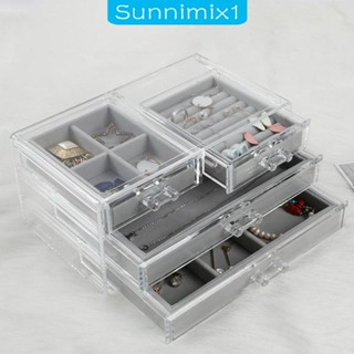 [Sunnimix1] ถาดลิ้นชักเก็บเครื่องประดับ ต่างหู สําหรับห้องน้ํา