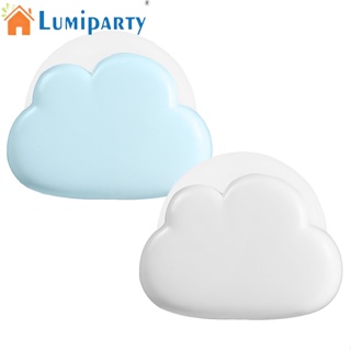 Lumiparty โคมไฟกลางคืน Led รูปเมฆน่ารัก 4 โหมด ชาร์จ Usb พร้อมสายคล้องซิลิโคน 2 ชิ้น