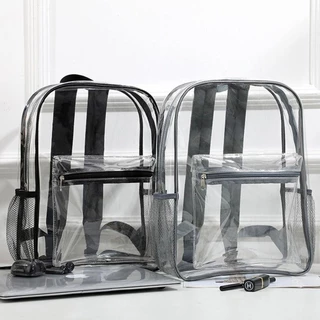 IBSUNSTORE กระเป๋าเป้สะพายหลัง PVC ขนาดใหญ่ แบบโปร่งใสสำหรับการเดินทาง และกีฬากลางแจ้ง