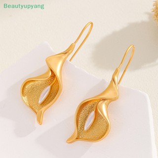 [Beautyupyang] Calla Lily ต่างหูระย้ายาว ชุบทอง เครื่องประดับ สําหรับผู้หญิง 2023