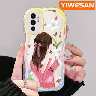 เคสโทรศัพท์มือถือ ซิลิกาใส กันกระแทก ลายผีเสื้อ เด็กผู้หญิง สําหรับ VIVO V23E 4G V23E 5G V23 Pro V23i 5G S12 5G Y75