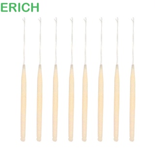 Erich เข็มตะขอถักโครเชต์ โลหะ พลาสติก สีเบจ สีดํา DIY 5 ชิ้น ต่อชุด