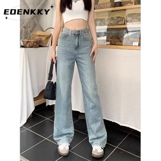 EOENKKY กางเกงขายาว กางเกงยีสน์ผู้หญิง ทรงหลวม ๆ ตรง Retro Hip Hop Pants 2023 NEW Style  พิเศษ Comfortable Beautiful ทันสมัย A97L19K 36Z230909