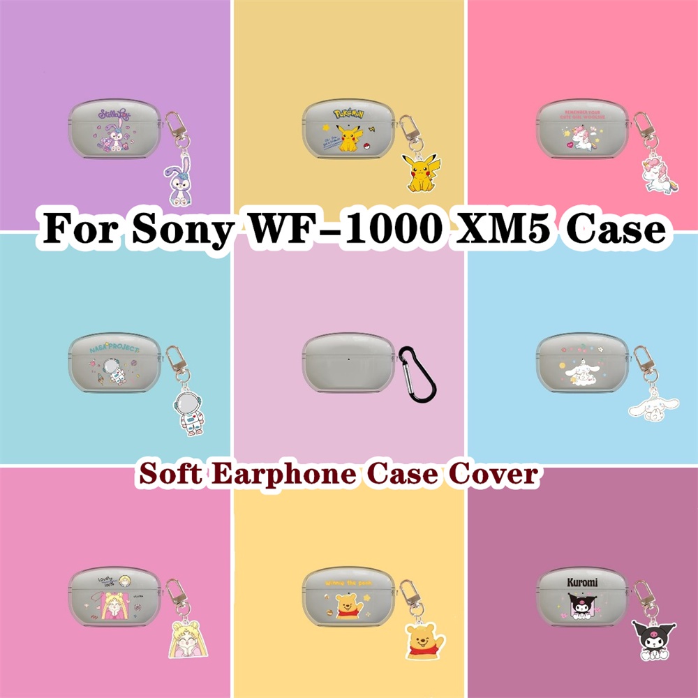 พร้อมส่ง! สําหรับ Sony WF-1000 XM5 เคสใส สร้างสรรค์ การ์ตูน สําหรับ Sony WF-1000 XM5 เคสนิ่ม เคสหูฟั