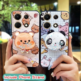 Dirt-resistant Anti-knock Phone Case For infinix Note30 VIP/X6710 Cute Back Cover Fashion Design Kickstand glisten drift sand