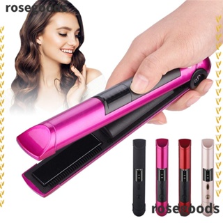 Rosegoods1 เครื่องหนีบผมไร้สาย ทนทาน ชาร์จ Usb ขนาดเล็ก สําหรับผู้หญิง ผู้ชาย เครื่องมือจัดแต่งทรงผม