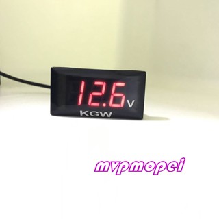 โวลต์มิเตอร์ดิจิทัล LED 12V กันน้ํา สําหรับรถจักรยานยนต์