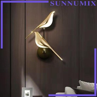 [Sunnimix] โคมไฟติดผนัง อะคริลิค LED รูปนก สําหรับติดผนัง บ้าน สํานักงาน ห้องครัว เกาะ ระเบียง ยืนกลางคืน