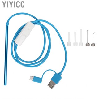 Yiyicc 3‑In‑1 Visual Earpick Visible Ear  Handle Wax  Tool Blue