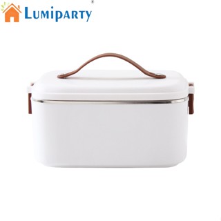 Lumiparty กล่องอาหารกลางวันไฟฟ้า 1.8 ลิตร แบบพกพา พร้อมช้อนส้อม 2 In 1 สําหรับบ้าน รถบรรทุก รถยนต์