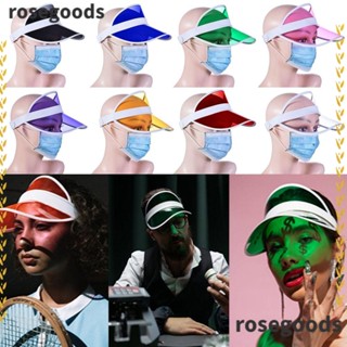 Rosegoods1 หมวกเบสบอล PVC สีใส แฟชั่นฤดูร้อน สําหรับผู้หญิง ผู้ชาย