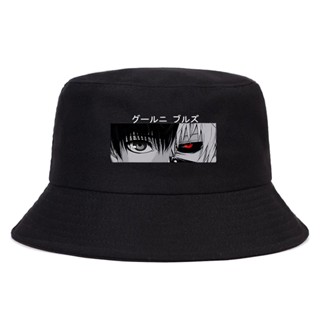 【พร้อมส่ง】หมวกบักเก็ต พิมพ์ลายอนิเมะ Tokyo Ghoul Kaneki Ken Eyes สไตล์ฮาราจูกุ แฟชั่นฤดูร้อน สําหรับผู้ชาย และผู้หญิง