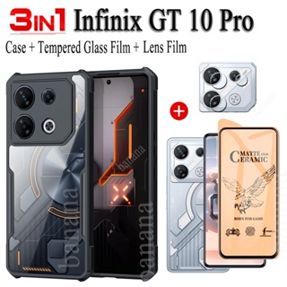 (3 In 1) เคสมือถือ TPU แบบนิ่ม กันกระแทก สําหรับ infinix GT 10 PRO infinix Note 30 PRO 30 4G 5G 30 Vip GT10 PRO