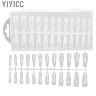 Yiyicc 240pcs Fake Nail Tips Clear Full Cover False Nails Artificial