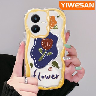 เคสโทรศัพท์มือถือแบบนิ่ม ใส ลายดอกกุหลาบ สีสันสดใส สําหรับ VIVO Y22 Y22s