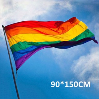 1pc New 90*150cm Rainbow Flag Polyester Flag