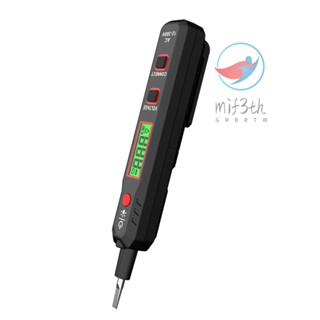 Habotest HT89 เครื่องทดสอบแรงดันไฟฟ้า AC 12~300V ไม่สัมผัส สําหรับ Live/Null Wire พร้อมไฟฉาย หน้าจอ LCD ค้นหาจุดบกพร่อง พร้อมเสียง และสัญญาณเตือนไฟ ขายดี 1