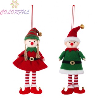 【COLORFUL】Snowman Doll Cute Decoration Green20*10cm Home Party Red Xmas Ornaments