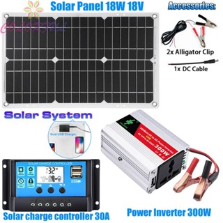 【COLORFUL】Solar Panel Inverter Kit DC12V To AC 220V Solar System Complete with Controller