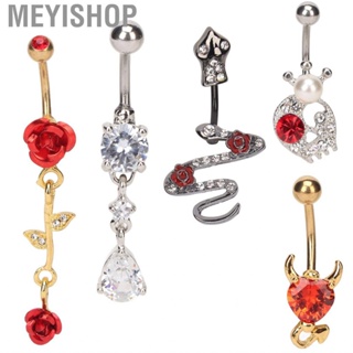 Meyishop Belly Rings Button Piercing Jewelry  Rhinestone Decor Easy  Stylish Polished for Daily Women Anniversary