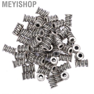 Meyishop 50pcs Viking Beard Beads Tubular Thread DIY Making Moderate Size Hair AE