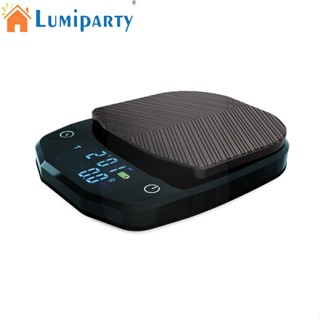 Lumiparty เครื่องชั่งน้ําหนักกาแฟดิจิทัลอิเล็กทรอนิกส์ 3 โหมด ความแม่นยําสูง ชาร์จ Type-c พร้อมตัวจับเวลา สําหรับชงกาแฟเอสเปรสโซ่ ใช้ในครัวเรือน