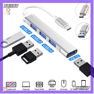 Hs อะแดปเตอร์ฮับ USB 3.0 OTG Type-C 3.1 อะลูมิเนียมอัลลอย สําหรับแล็ปท็อป พีซี