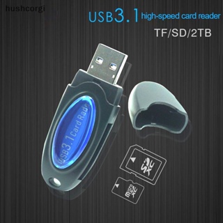 [hushcorgi] อะแดปเตอร์การ์ดรีดเดอร์ USB 2.0 2 In 1 USB 3.1 SD TF สําหรับคอมพิวเตอร์ แล็ปท็อป 1 ชิ้น