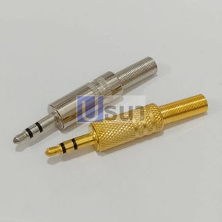 ปลั๊ก หัวปลั๊ก TRS Plug Aux สเตอริโอ Stereo แจ็ค ตัวผู้ Jack Audio Connector 3.5mm #P-TRS-3.5 (1 ตัว)